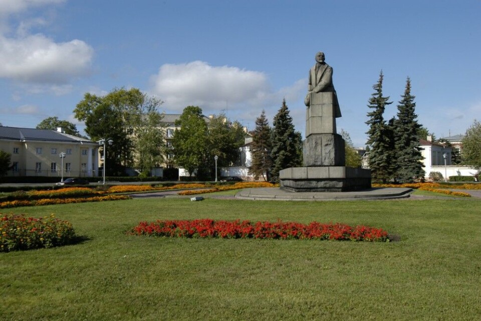 Lenin monument in the capital of Karelia, Petrozavodsk.
