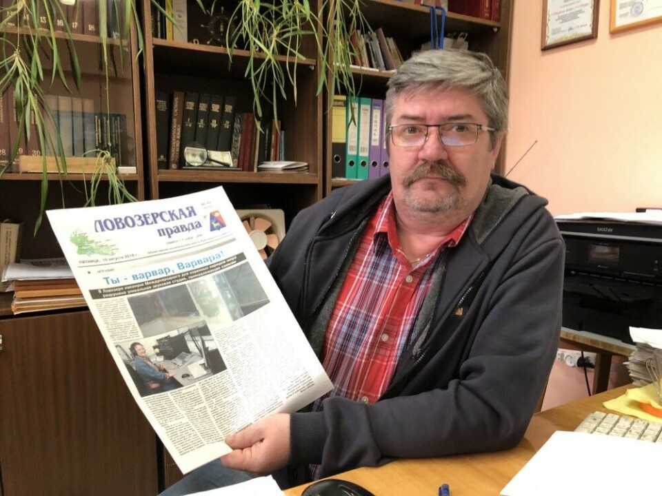 SMALL SCALE CONTACTS: According to chief editor Valery Tkachev, the small contacts over the borders have disappeared. Photo: Birgitte Wisur Olsen