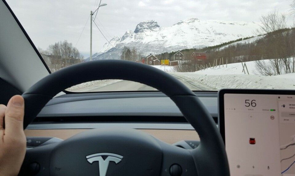 There are more and more electric cars on Norwegian winter roads. Photo: Thomas Nilsen