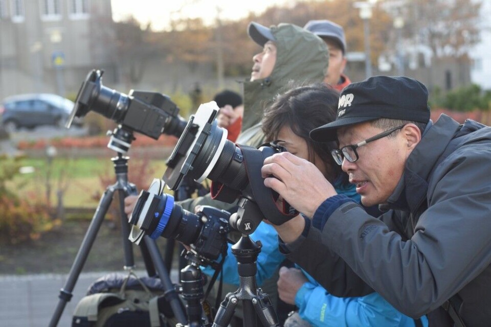 Chinese tourists in Reykjavik. Photo: Thomas Nilsen