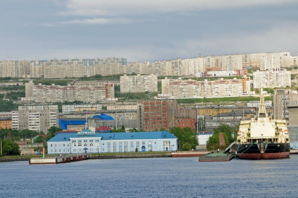 Murmansk - supposed to be Russia’s the gateway to the Arctic. Here from the passenger harbour with museum icebreaker “Lenin” to the right. Photo: Thomas Nilsen