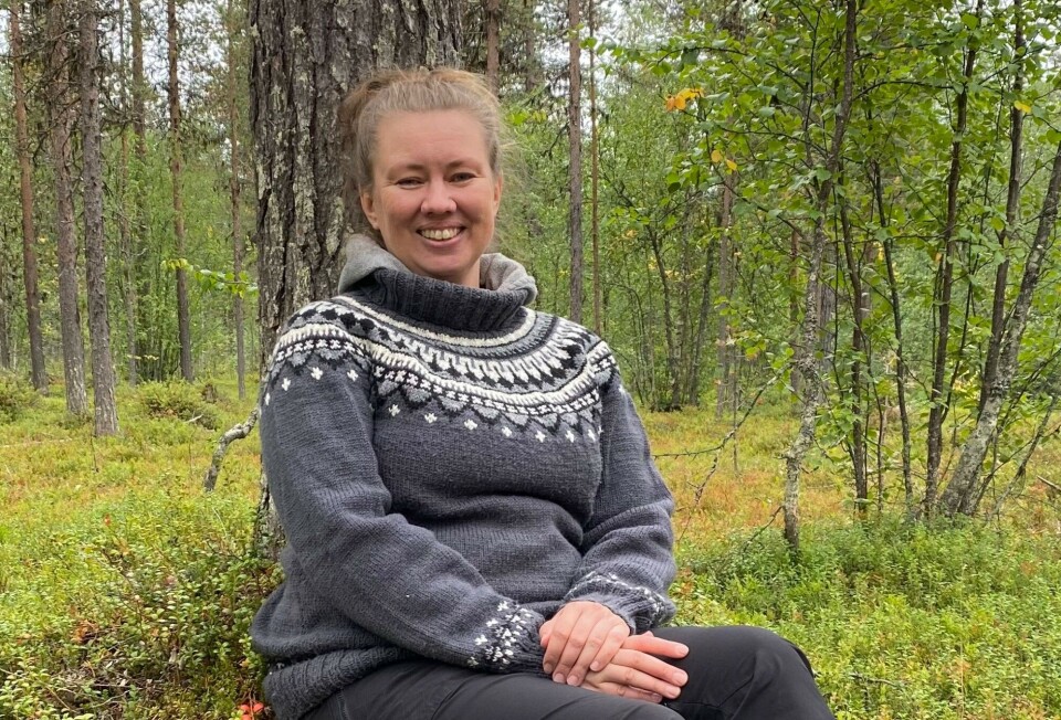 The tree hugging championships are organized by Riitta Raekallio-Wunderink. Photo: Saara-Maria Salonen