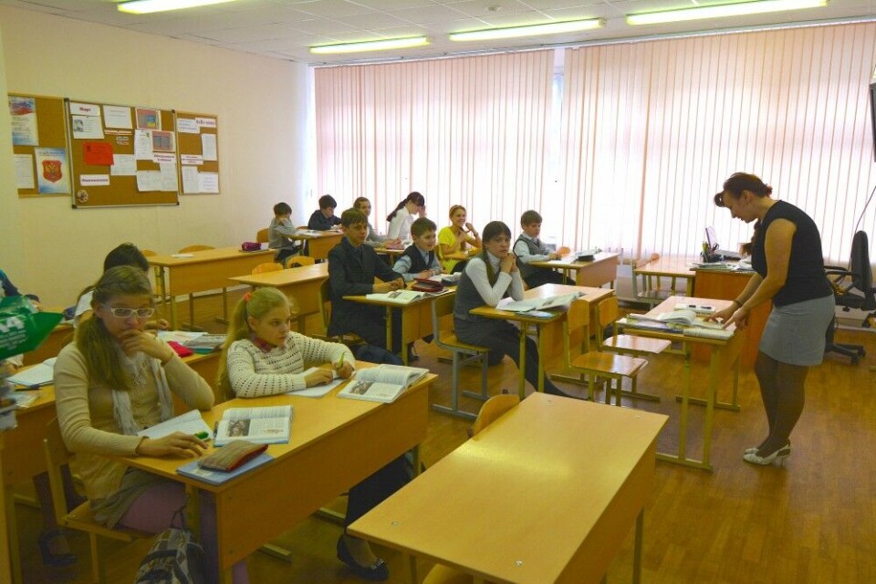 Pupils in class, Murmansk. Photo: Thomas Nilsen