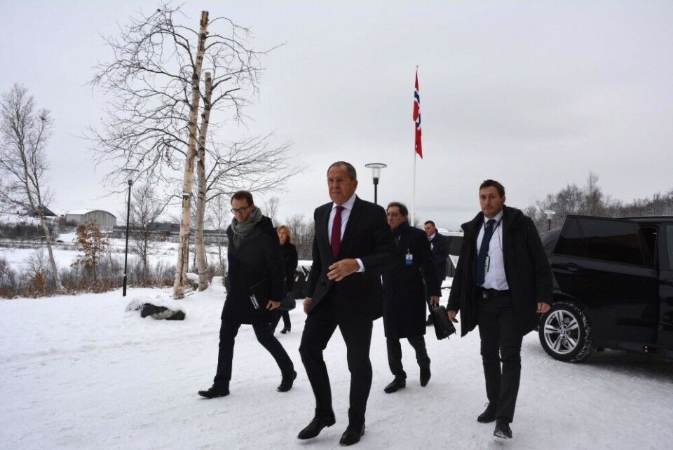 Russian Foreign Minister Sergei Lavrov visited Norwegian border town Kirkenes in 2019. He will not be back in the Nordic region any time soon. Photo: Atle Staalesen