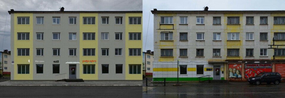 The way it is to look according to the “design code” (left) compared with today’s looks.