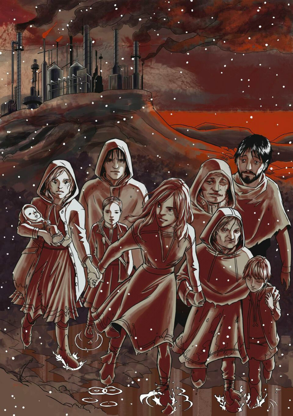 “Leading the Family to Safety” by Sunna Kitti