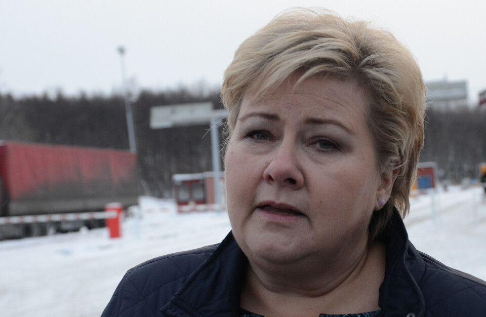 Erna Solberg leaves the government offices after eight years as prime minister. Photo: Atle Staalesen