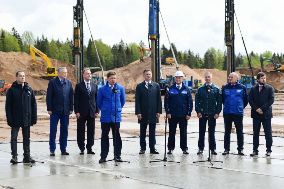 Construction start in Ust-Luga. Photo: Gazprom