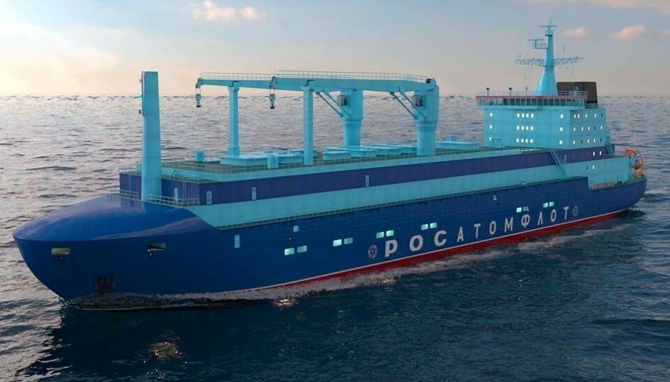 Rosatom's new service ship for nuclear fuel will have to sail along Russia's ice-covered Arctic coast. Picture: Rosatomflot