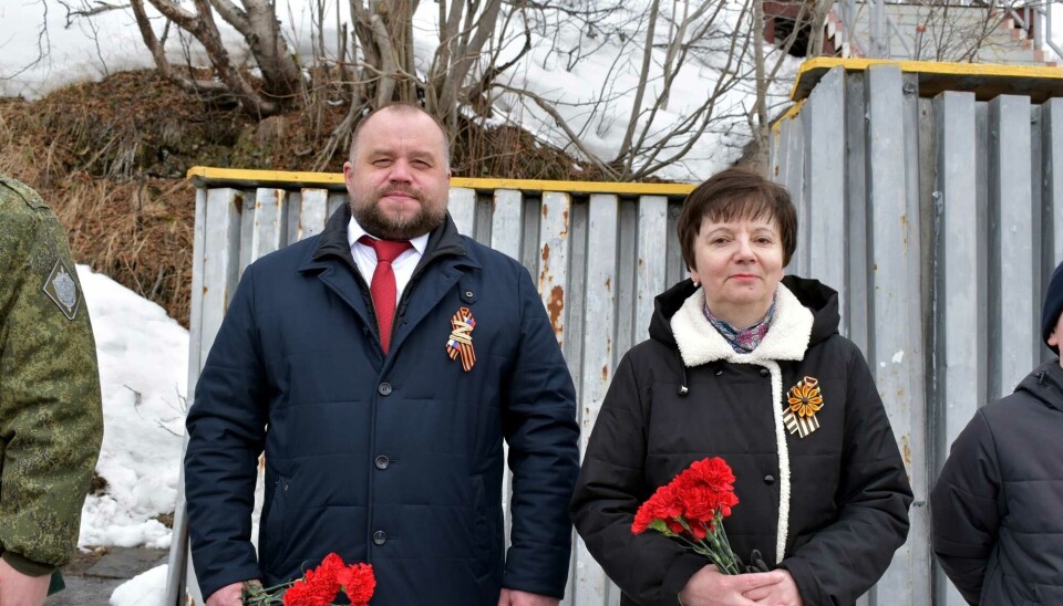 Pechenga Mayor Andrei Kuznetsov on 9th of May. Photo: Pechenga administration on VK