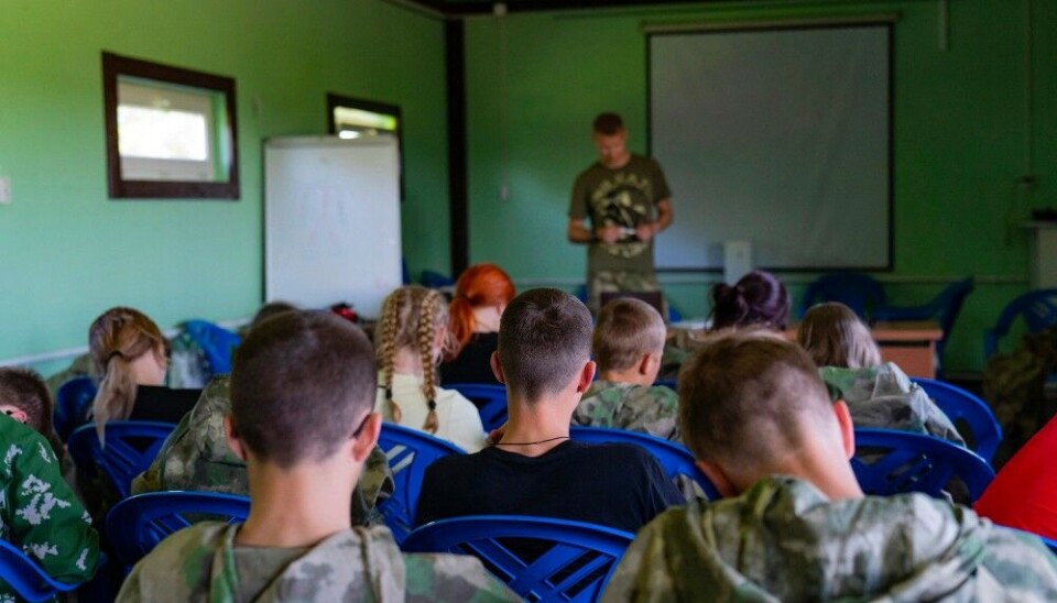 Military classes for Russian teenagers. Photo: Youth Army (Yunarmiya) in Arkhangelsk
