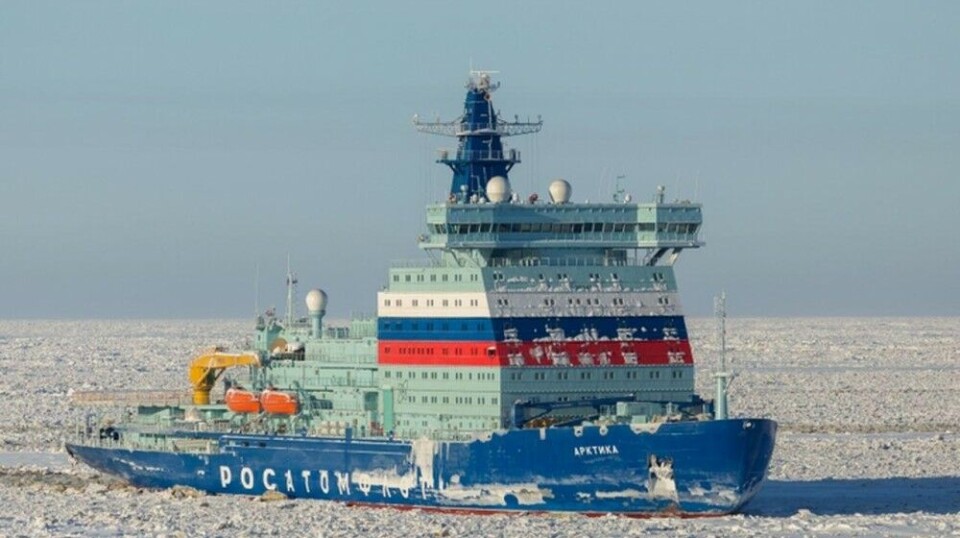 The Arktika is one of the new nuclear-powered icebreakers that can't be repaired in Murmansk without the new floating dock.