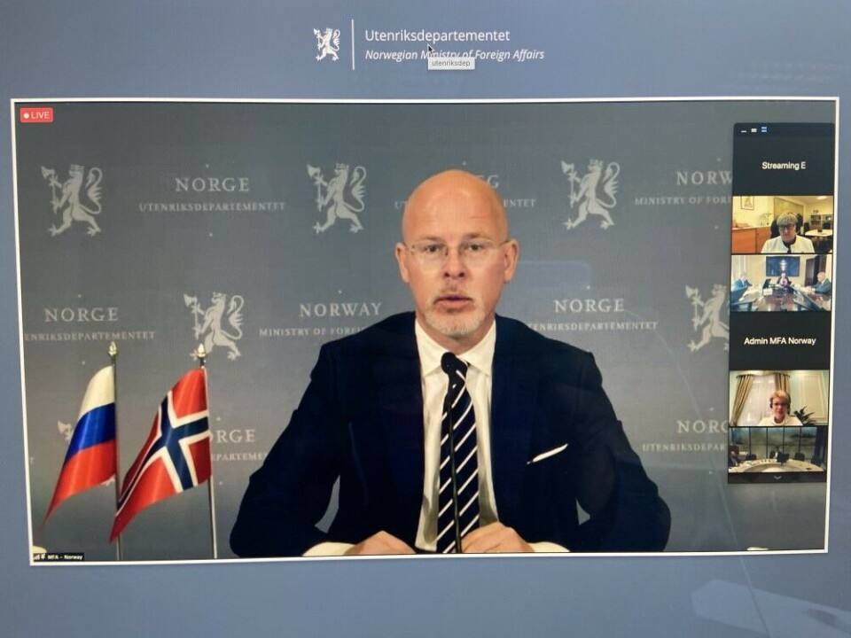 Аудун Халворсен председательствовал на онлайн-заседании комиссии по ядерной безопасности. Фото: Томас Нильсен
