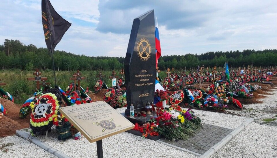 Arkady Yashevich Salinder was from the far northern Taz region, but is buried among Wagner warriors in this graveyard in Yekaterinburg. Photo: VK