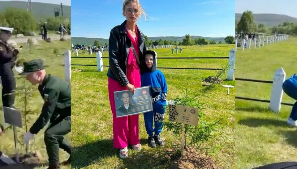 One of the trees is devoted to Andrei Krasnov from Olenegorsk. Photo: Zhensovet Pechenga on VK