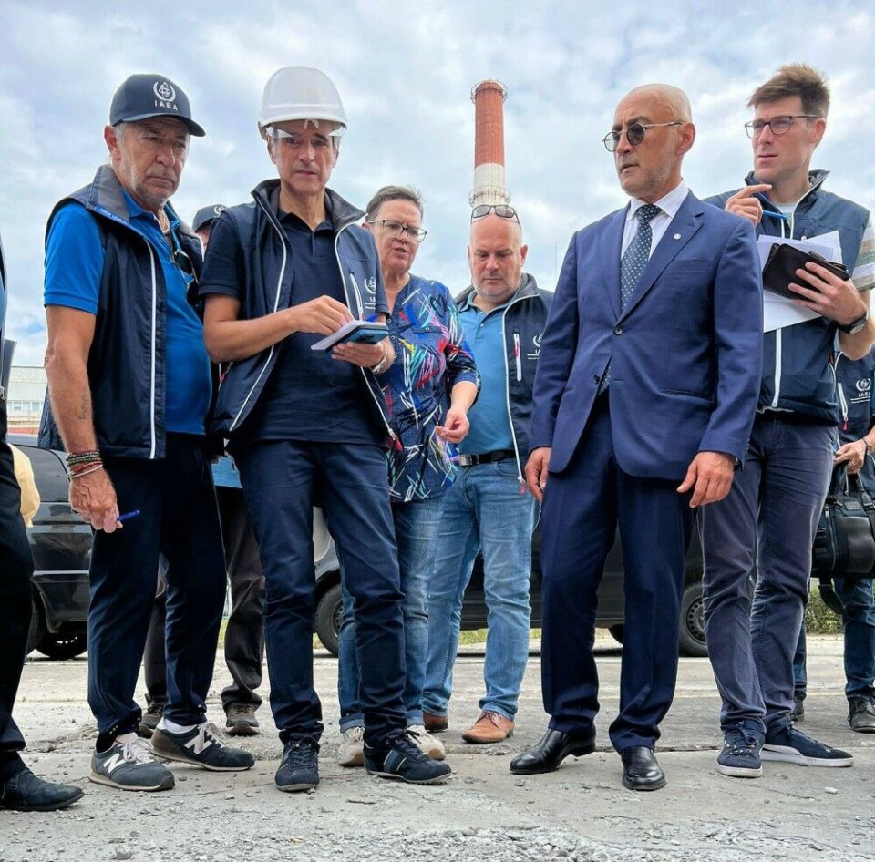 Renat Karchaa together with IAEA Director-General Rafael Mariano Grossi at the Zaporizhzhya NPP. Photo: IAEA