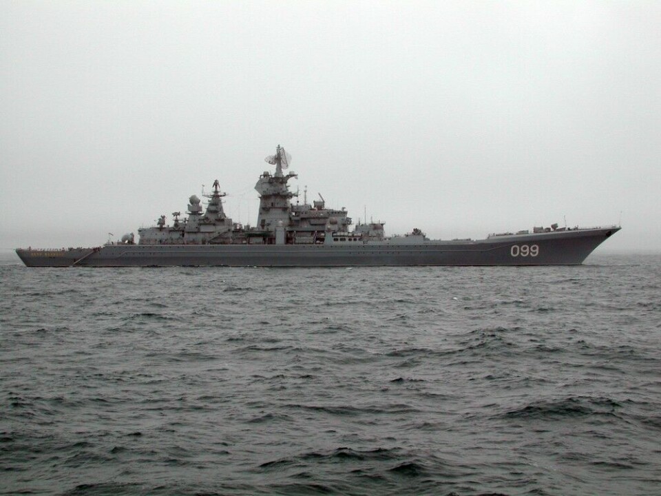 Russia's only operating nuclear-powered battle cruiser 'Pyotr Veliky'. Photo: Navsource.narod.ru