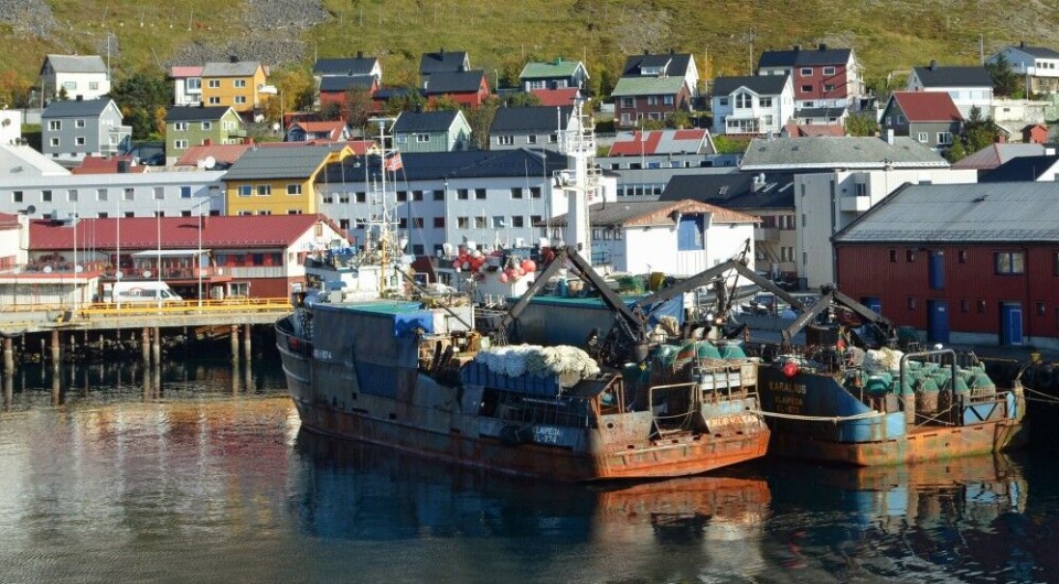 The two Lithuanian crabbers “Klaipeda” and “Karalius” at port in Honningsvåg, Norway. Photo: Thomas Nilsen