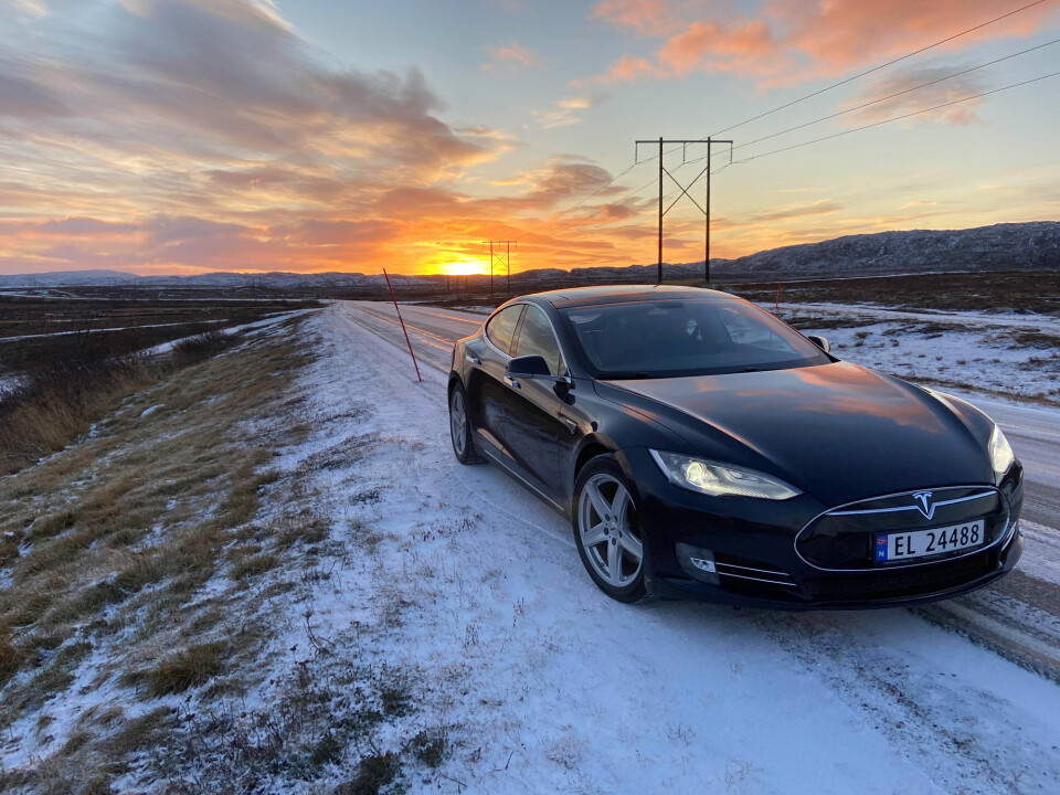Electric driving in the Arctic. Photo: Thomas Nilsen