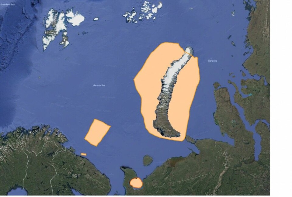 The drawings are made by the Barents Observer based on coordinates from the Port administration for northwestern Russia. Map: Google Earth