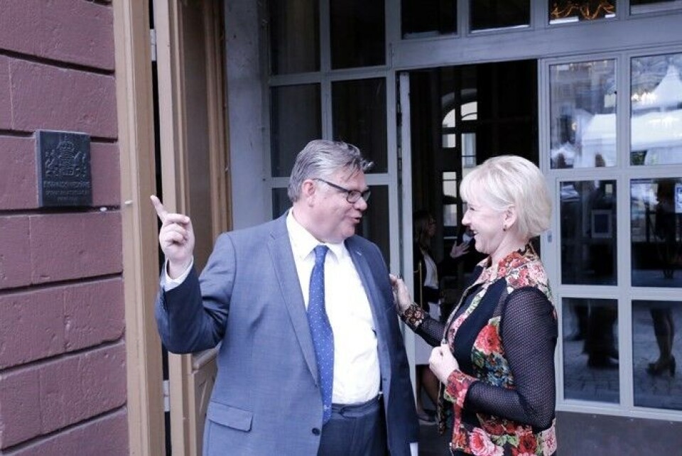 Soini and Wallström discuss Nordic security and Russia. Photo: Rasmus Eljanskog/Regeringskansliet