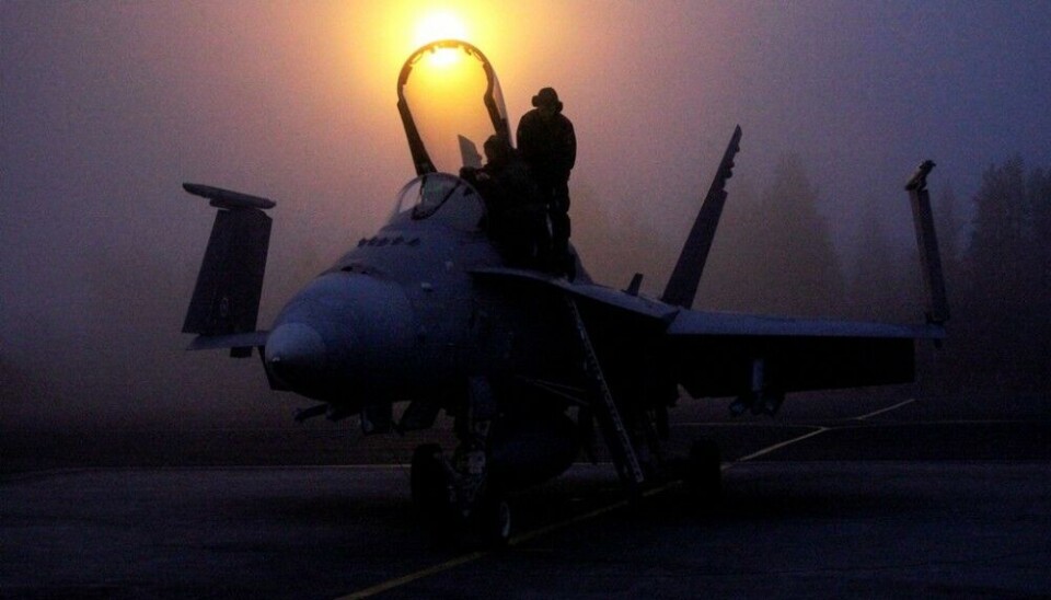 Finnish F/A-18 Hornet fighter jet crashes in the Rovaniemi airport area.
