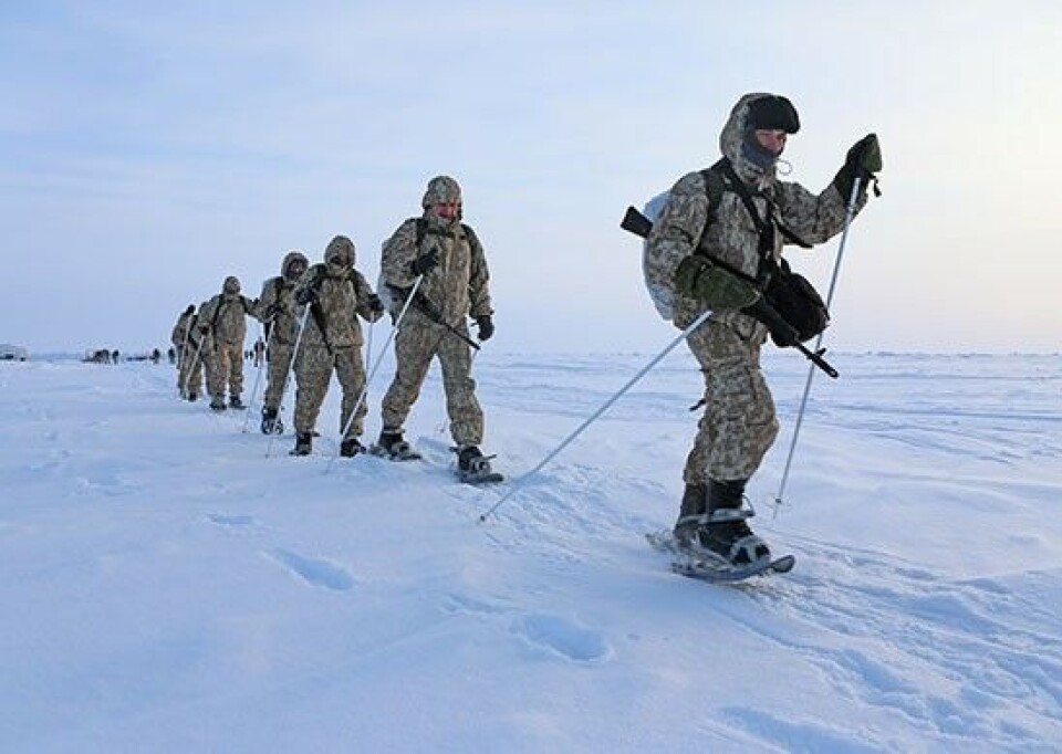 Russian paratrropers on the North Pole. Photo: Mil.ru
