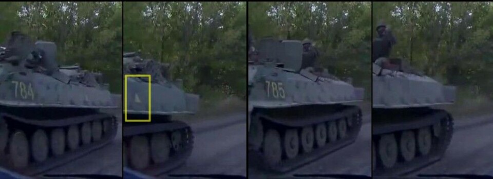 Unit No. 784 filmed in the same row of MT-LB-BMK type armoured transporters. Screenshot from LiveJournal