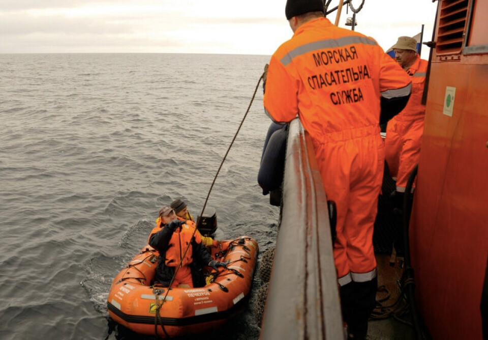 The Russian Marine Rescue Service took part in the training with several ships, among them the rescue divers vessel “Vodolaz Pechkurov”. Photo: Morspas.com