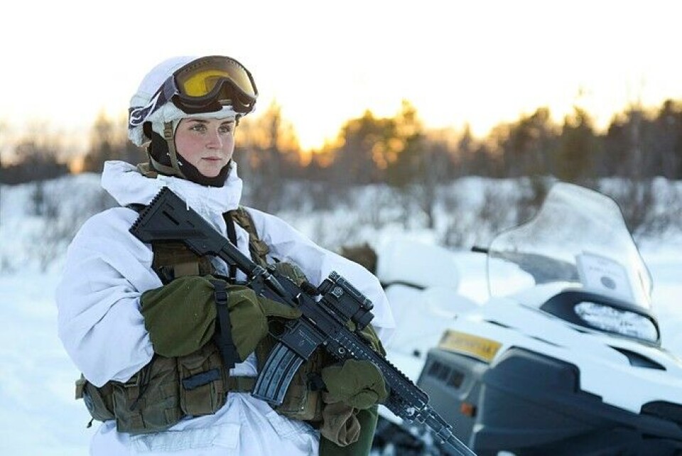 Border Guard soldier at the Norwegian-Russian border. Photo: Ole-Sverre Haugli/Forsvaret