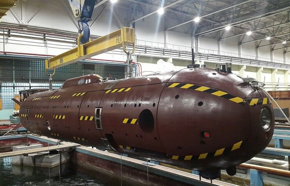 This is Russia's new UAV, code-named Klavesin-2R-PM. The photo is taken at the test water-pools in St. Petersburg. Photo: Rubin Design Bureau