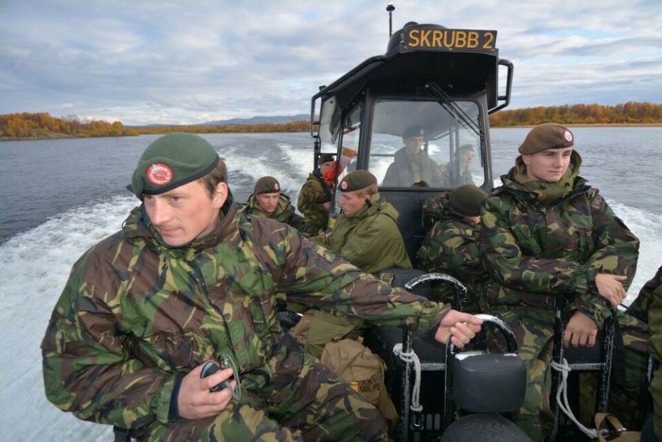 The Garrison of Sør-Varanger is today a border guard force. Here on the Pasvik, the border river forming the border between Norway and Russia. Photo: Thomas Nilsen