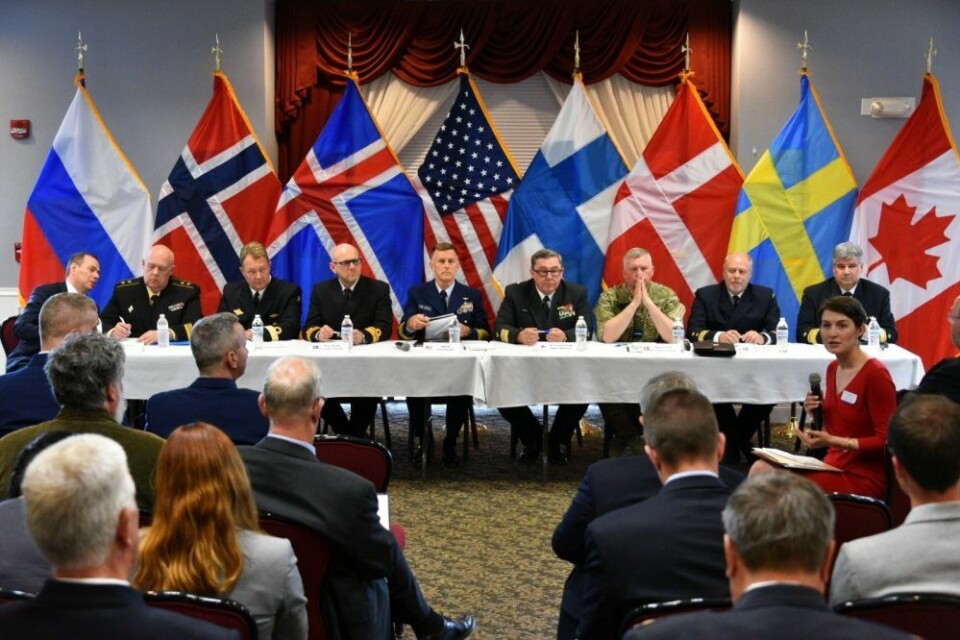 The heads of the eight Arctic nations’ coast guards take part in the Arctic Coast Guard Forum Academic Roundtable at Coast Guard base Boston, June 9, 2016. Petty Officer 2nd Class Patrick Kelley/U.S. Coast Guard