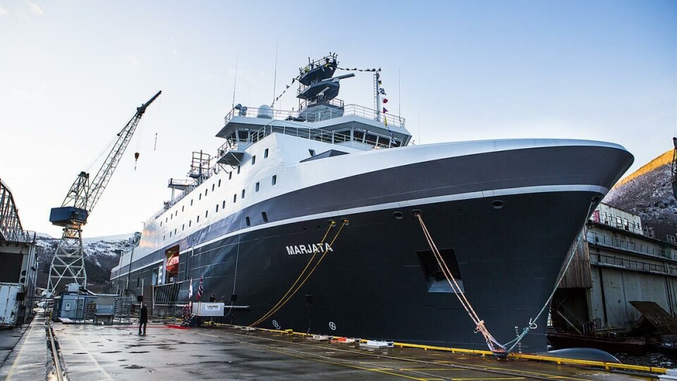 The new “Marjata” is soon ready for her maiden voyage. Here from the shipyard in Horten. Photo: Ole-Sverre Haugli / Forsvaret