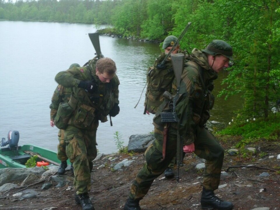 Norwegian border guard soldiers in the Pasvik valley. Photo: Thomas Nilsen