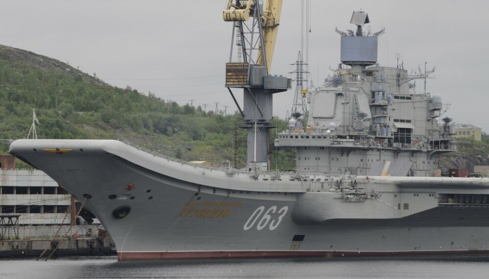Admiral Kuznetsov is the Navy’s only aircraft carrier. Here at berths at Shipyard No. 35 in Murmansk. Photo: Thomas Nilsen