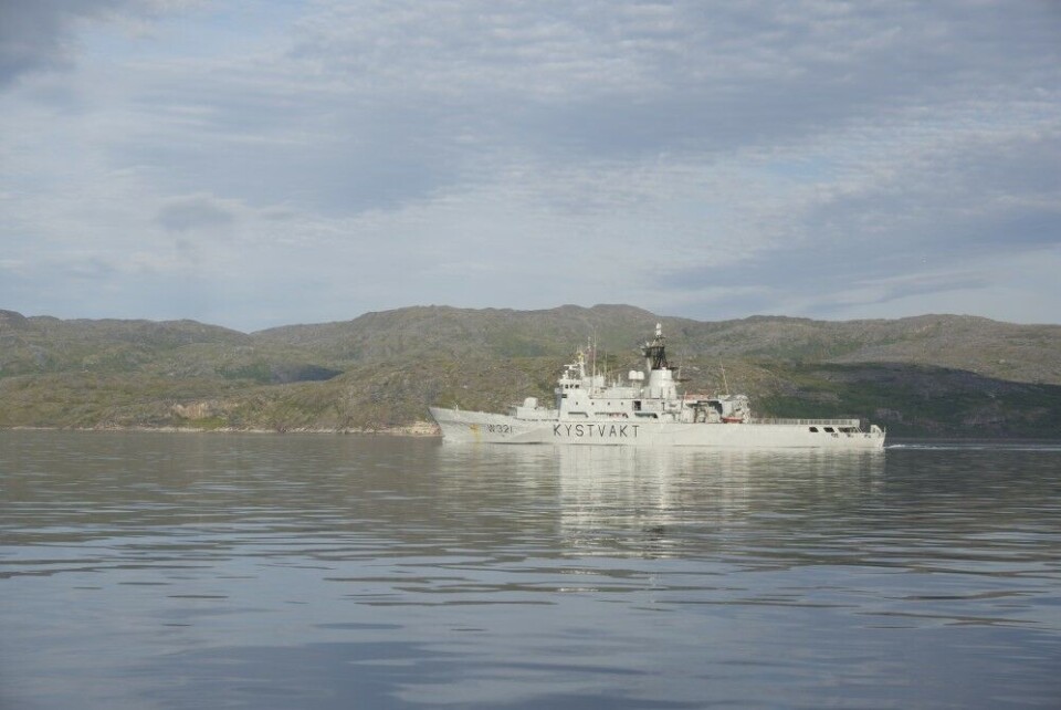 Norwegian Coast Guard vessel “KV Senja”. Photo: Thomas Nilsen