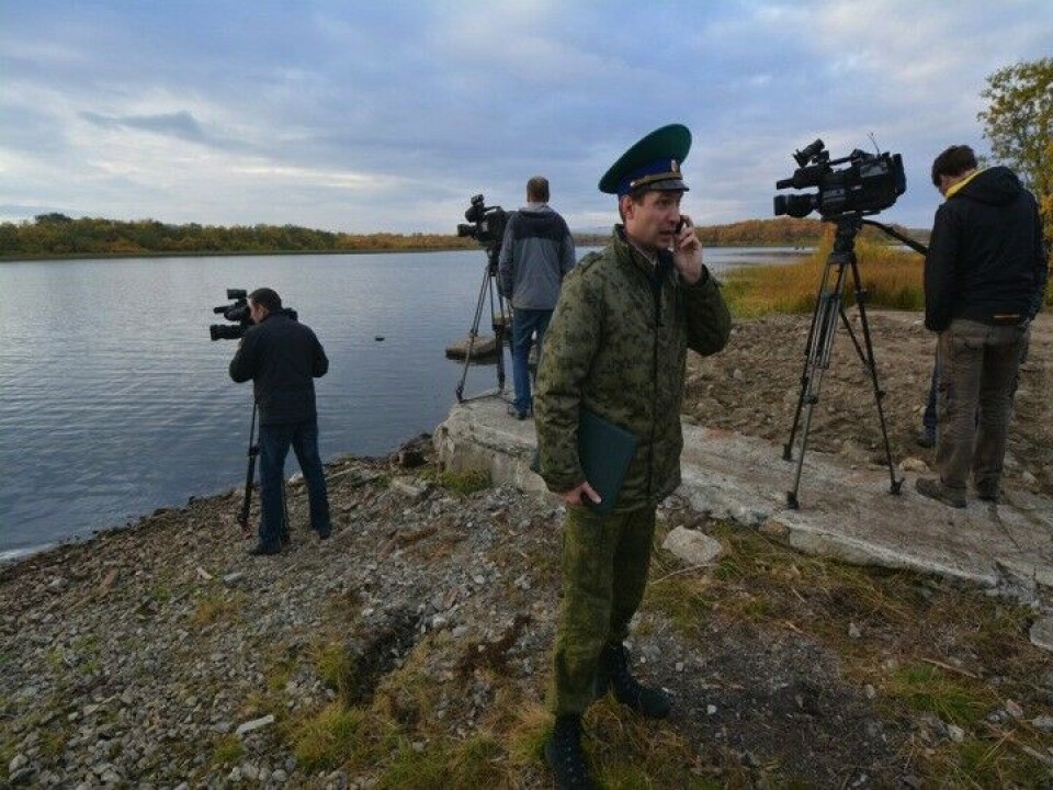 Illustration photo only. The journalists on this image are real cameramen and are not linked to the army or other uniformed units. Photo: Thomas Nilsen