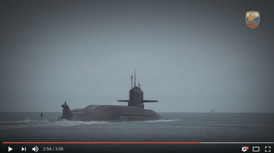 Screenshot of the video showing the departure of “Podmoskovye” uploaded to YouTube by Zvezdochka shipyard.