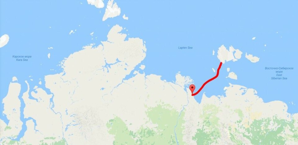 From Tiksi to Kotelny. Illustration by the Barents Observer