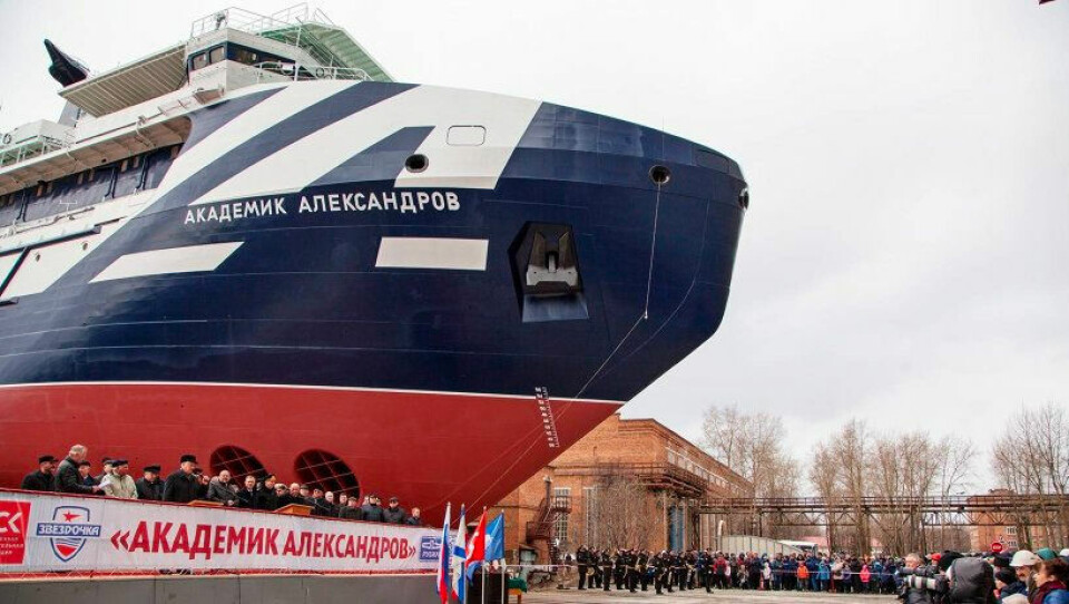 The “Akademik Aleksandrov” at the Zvezdochka yard in Severodvinsk. Photo: Dvinaland.ru