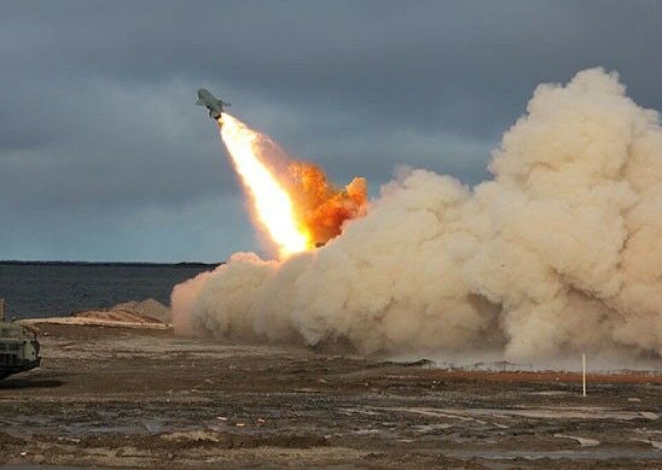 Cruise missile type Termit fired from Kotelny, New Siberian Islands. Photo: mil.ru