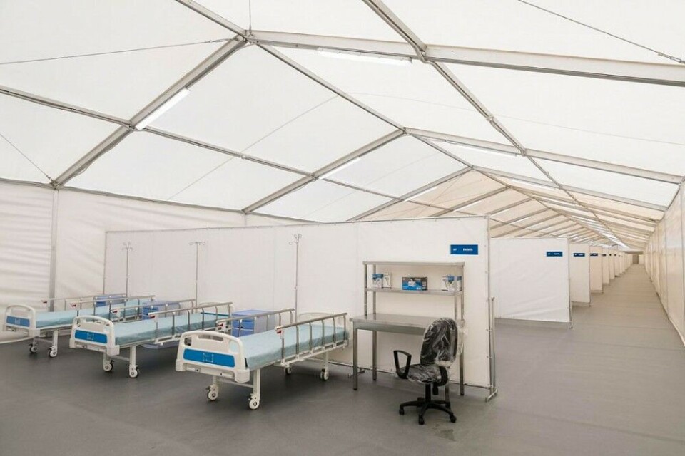 The new field hospital has 700 beds, of them 100 for patients in need of intensive care. Photo: Gov-murman.ru