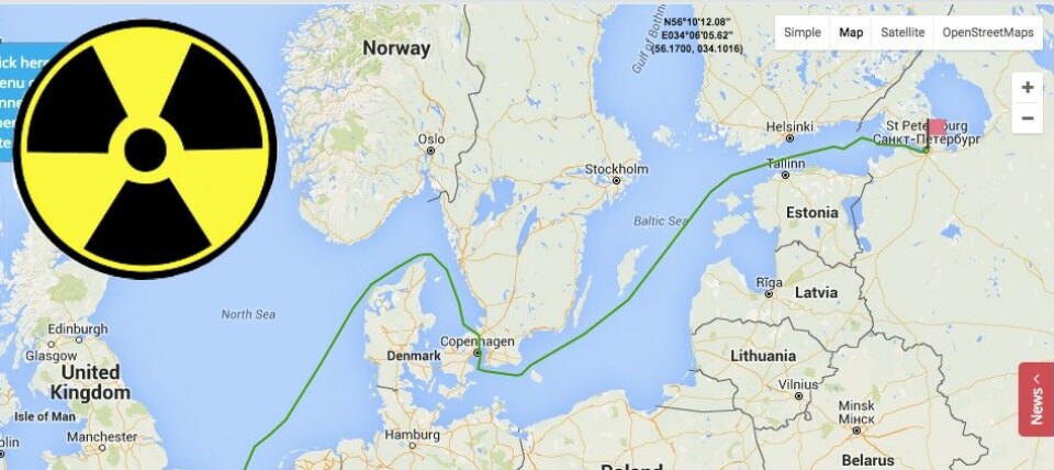 Route forecast for 'Mikhael Dudin' en route from Iran to St. Petersburg. Screenshot from MarineTraffic.com
