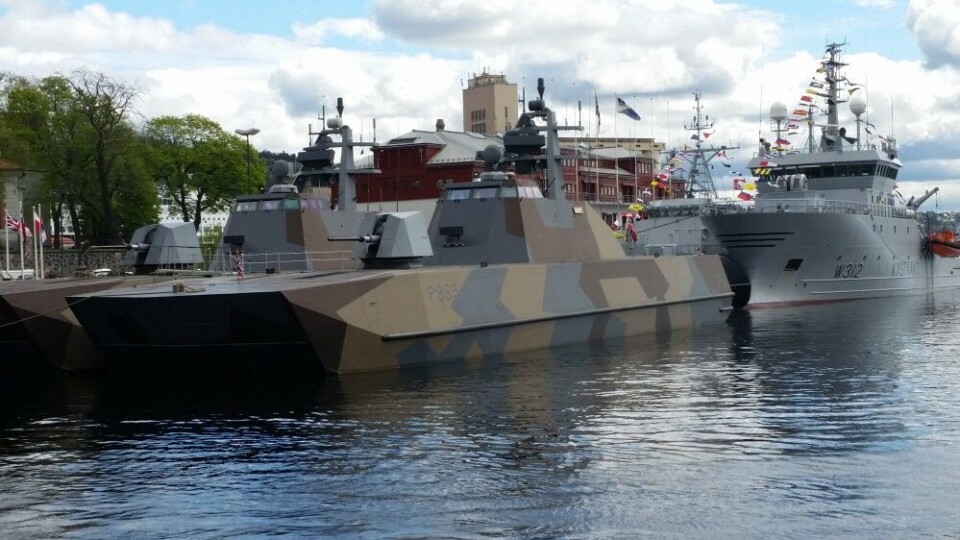Норвежские военные суда в порту Осло. Фото: Томас Нильсен