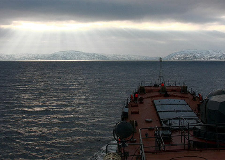 Approaching Novaya Zemlya. Photo: mil.ru