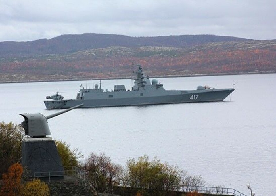 Frigate 'Admiral Gorshkov' in northern waters. Photo: mil.ru