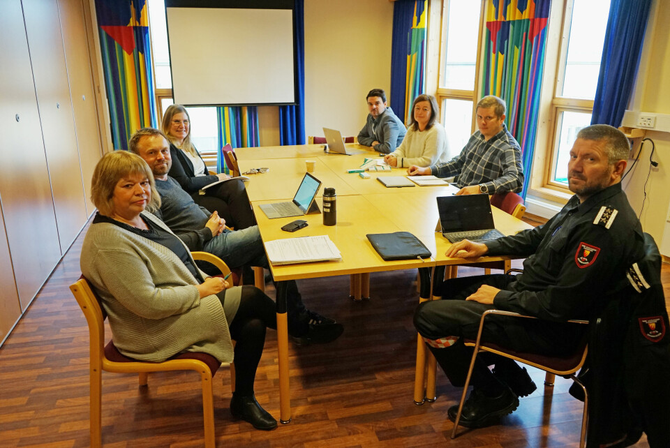 The municipal emergency response team in Kirkenes in meeting. Photo: Thomas Nilsen