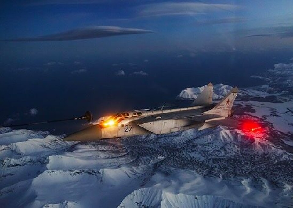 Mig-31 over Arctic coast. Illustration photo: mil.ru