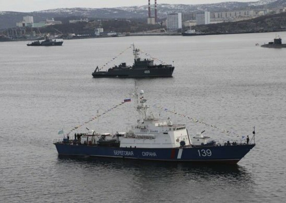 Coast guard vessels in the Kola Bay. Photo: mil.ru